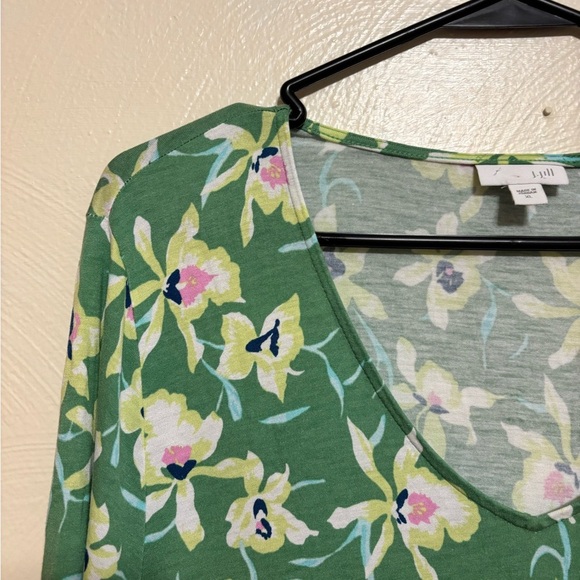 J. Jill Green Floral Blouse - Picture 6 of 8